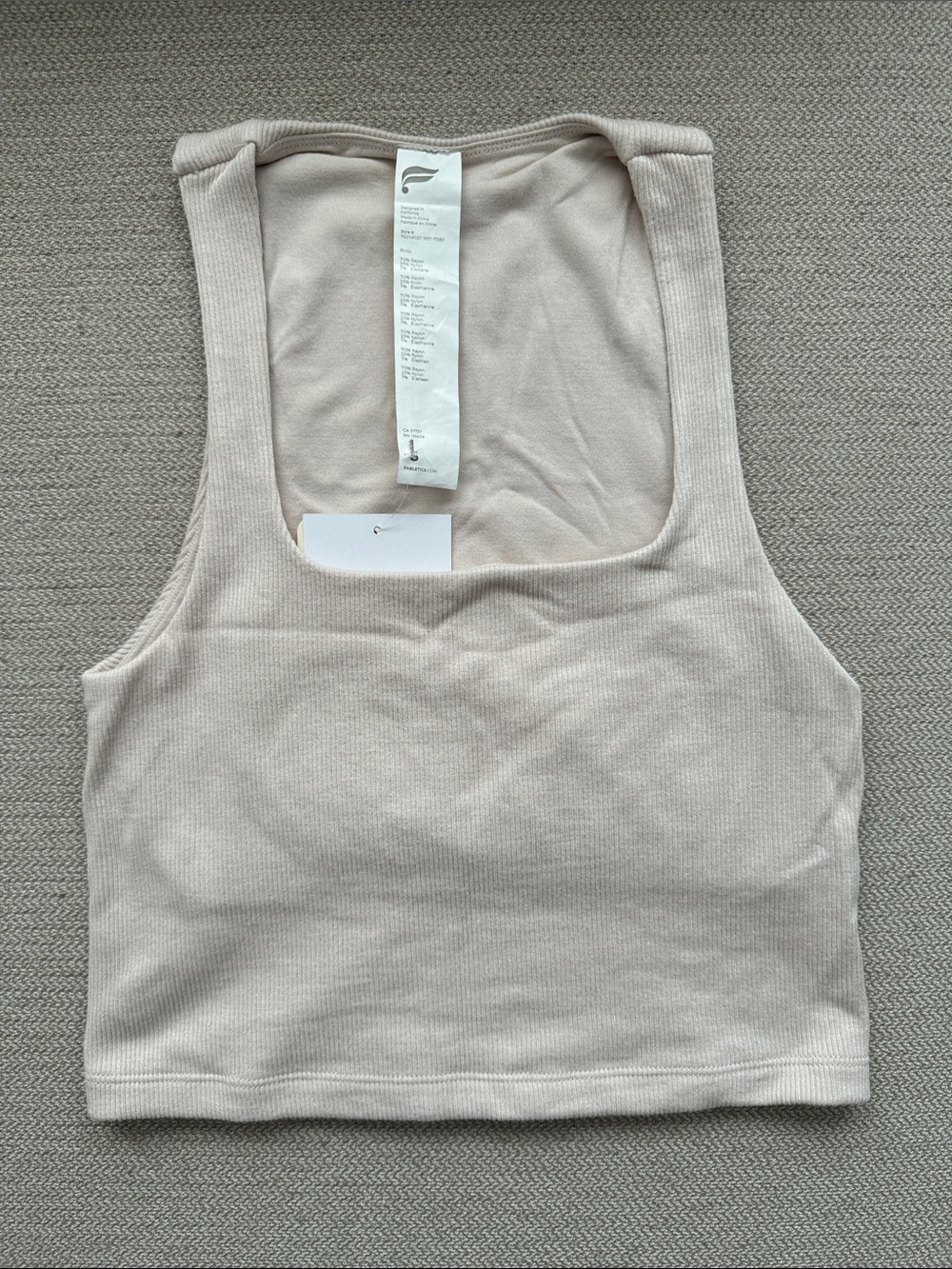 NWT Fabletics Cropped Ribbed Tank